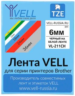 фото Картридж Лента Vell VL-211CH для Puty PT-100E/100ECH